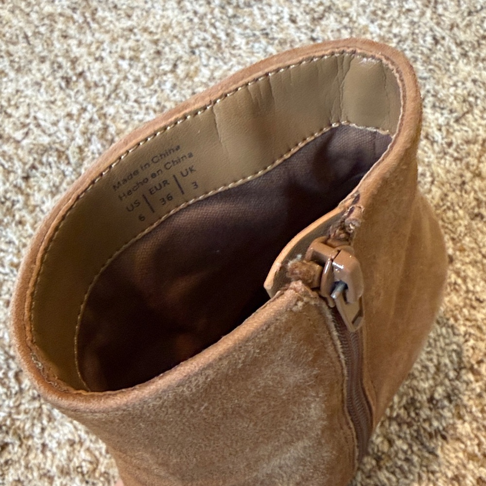 Suede Tan Booties - Picture 2 of 4
